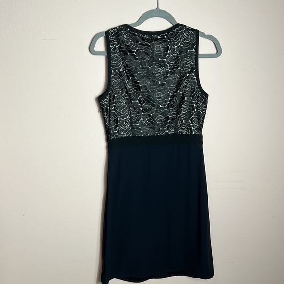 A.L.C Varney Dress Black and Navy Floral Bodice size 6 - Picture 3 of 14